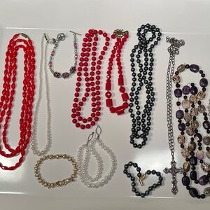 Elegant Multi-Color Beaded Necklace Set